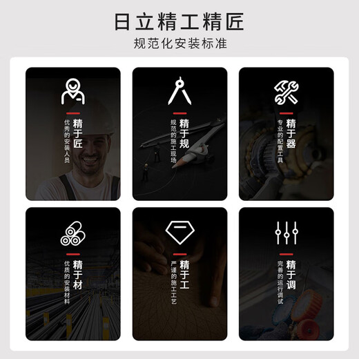 Hitachi (HITACHI) central air conditioner six horsepower one to four/five multi-online embedded inverter air conditioner first-class energy efficiency VAMmini II series Tianlu ground water 8 horsepower first-class energy efficiency one to seven 224 suitable for five rooms and two living rooms