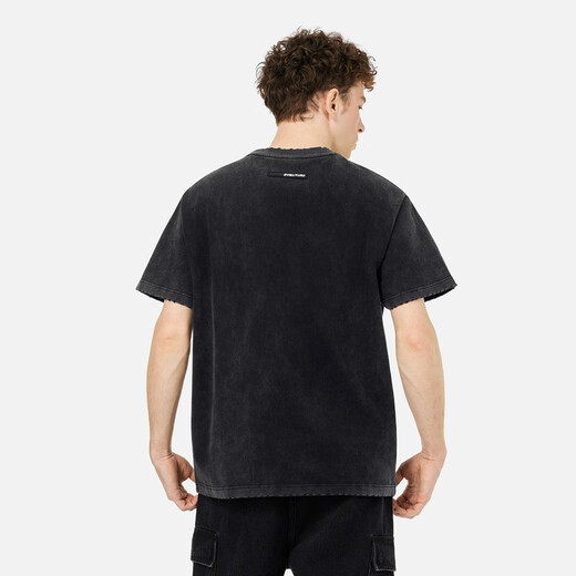 EVISU KURO 2025年夏季新品男士商标标签时尚短袖T恤 炭灰色 XL