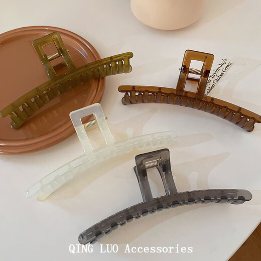 SAHANE Zuoyu 13CM hair clip women's shark clip large hair volume high-end hair clip headwear hair clip back of the head hair catcher 13CM