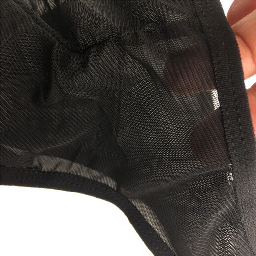 Private Shang Men's Sexy Underwear, Elastic Mesh Underwear, Transparent Belt Cover, T-Pants, T-string Underwear, Black, One Size Fits All, 170Jin. Jin is equal to 0.5kg.
