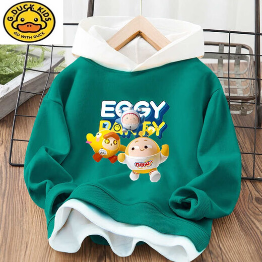 G.Duckkids Little Yellow Enten Kinderei-Eierparty Sweatshirt Jungen und Mädchen Frühling und Herbst New Children's Langarmed Tops gefälschte zweiteilige gelbe T753 120 130 cm Empfohlener Höhe-F empfohlen