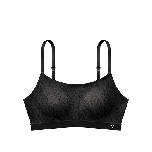 Victoria's Secret 5 Victoria's Secret Classic Classic Logo Presbyterian Lace Back-Current Cup Vest Style Bra Underwear Women's Thin Style 54A2 Classic Black-6630 XS