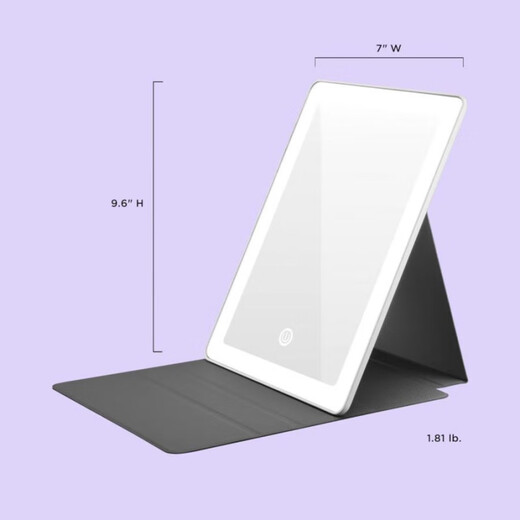 CONAIR LED fill-in light makeup mirror, foldable flat mirror, 1X/5X magnifying glass, travel portable USB charging, beauty live broadcast fill-in light, gift BERC20