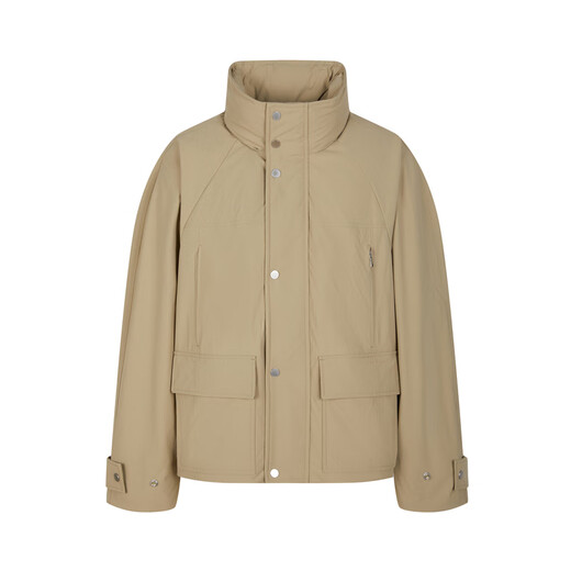 
Sketch men's clothing 2024 winter new product H-shaped loose hat-collar work clothes down jacket warm simple casual 9O0C13240 287 yellow khaki XS