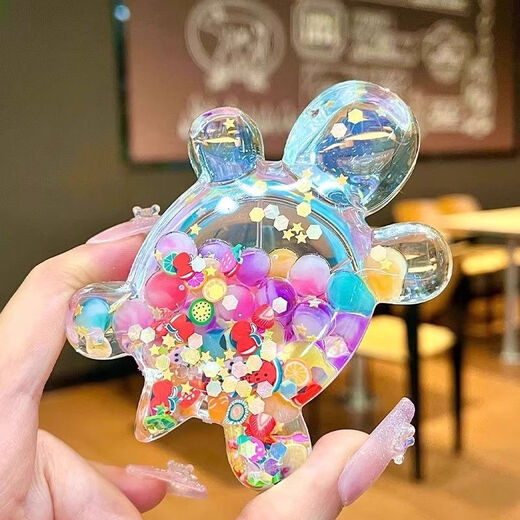 Luminous quicksand little turtle ornaments pair cute simulation animal doll desktop ornaments toys for girls 5.6cm quicksand turtle colorful