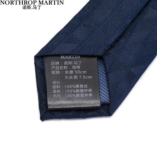诺斯.马丁（NORTHROP MARTIN）高端真丝领带拉链免打结男士商务懒人易拉得含领夹套装生日礼物 装生日礼物