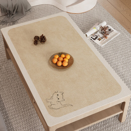 Japanisch einfache und elegante Tee Tischmatte ohne Waschen, wasserdichte und ölfeste Ledermatte Matte Tisch Stoff Rechteckige Esstisch Matte Tischtisch -Matte A1049 verwandelt Abfall in Schatz 60*100 cm