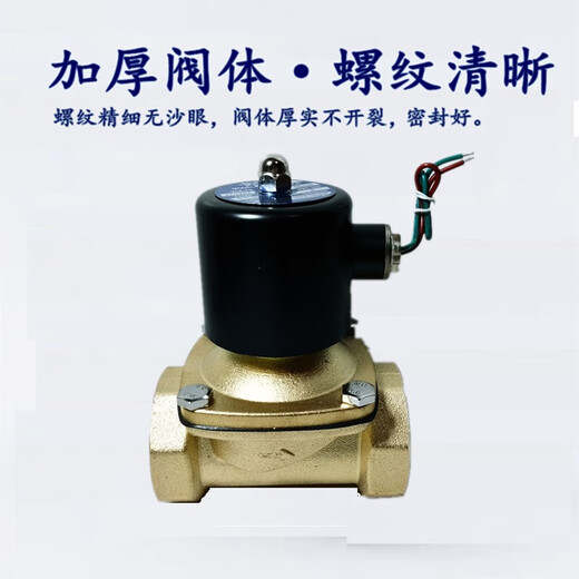 Yuyao Bopu brass wire port solenoid valve 2W type direct-acting solenoid valve AC220V DC24V 2W-500-50 (DC24V normally closed type)