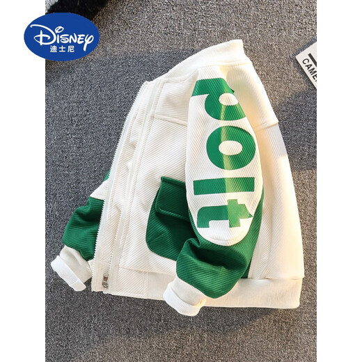 Disney Children's Clothing Boys' Autumn Jackets 2025 New Medium and Large Children's Spring and Autumn Boys' Autumn Fashionable Street Baseball Uniforms Navy Blue Alphabet Baseball Uniforms 160 cm