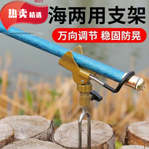 Barilla de pesca de soporte de pesca de Kaooseen Barda de pesca en espesas y endurecidas Varilla de mar de doble propósito universal Simple Metal Ground Inserto 1M All-Metal + Simple A
