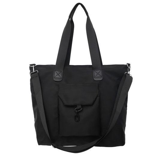 
Qisihua College Students' Class Commuter Bag Men's Large Capacity Crossbody Tote Bag Lightweight Daily Work Shoulder Bag Handbag Heimi2677 Black
