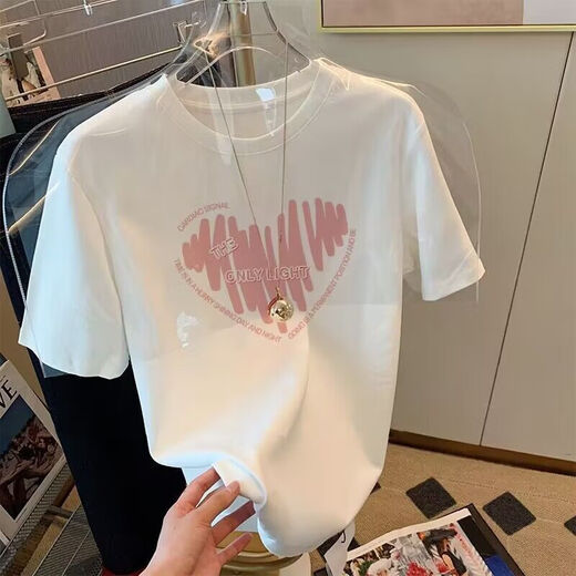 Zi Xinyue kurzärmeliges T-Shirt für Frauen 2025 Sommer neuer eleganter chinesischer Stil runder Hals weiß bedruckt