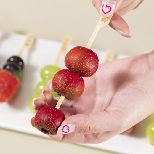 Lan Shengjia candied haws skewers, candied haws skewers, bamboo skewers, fruit forks, one-time making tools and materials, a complete set of candied haws skewers - DIY making tools, candied haws skewers, 50 pieces, 12cm bamboo skewers