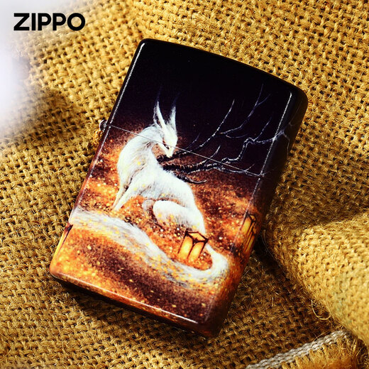 ZIPPO打火机正版夜光彩印防风zppo煤油创意个性男士礼品 彩印-神兽乘黄-单机版 DY9902CY