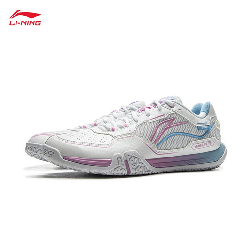 Li Ning (LI-NING) ground flying 3 LITE badminton shoes 2025 new competition training wide last sports shoes wear-resistant and comfortable AYTV003-1 standard white wide last 42 (265mm) 9