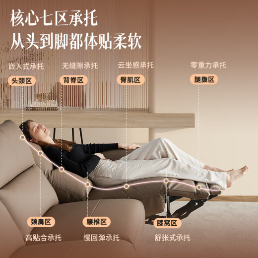 LAZBOY乐至宝真皮零靠墙功能沙发客厅双电动带翻倒几677橙【7天发】