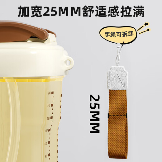 Install square bottle learning drinking spout direct drinking cup lid (applicable to Hagen square bottle) second generation white