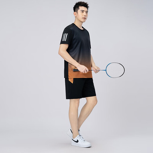 Playboy (Playboy) Traje deportivo de secado rápido para el uniforme de bádminton masculino con gordo talla grande de verano Carrera suelta Set de dos piezas de dos piezas Green 9902 L 90-110Jin [Jin iguala 0.5 kg]