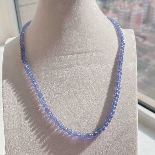 Lie Rui Tanzanite Plain Abacus Bead Necklace Colorful Gift Elderly Gift Clavicle Chain Large Particles