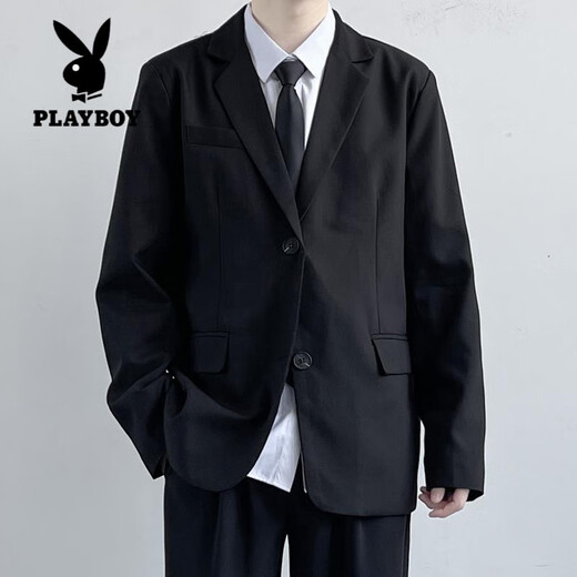 Playboy (PLAYBOY) DK uniform junior high school high school casual suit men's and women's suit college student professional formal wear JK suit class uniform three-piece suit jacket + shirt + trousers + tie XL