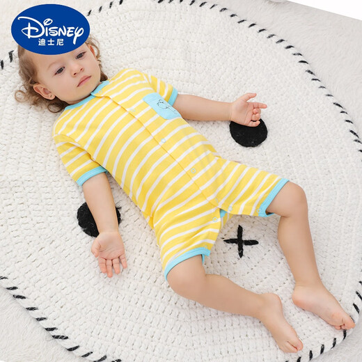 Disney Baby Kleidung Sommer Dünne Neugeborene Baby Jungen reines Baumwoll-Overall kurzärmelige Sportarten und ungezwungene Krabbelkleidung Trend Grauside