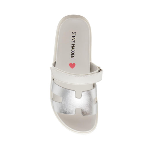 Steve Madden Girls' Mayven Sandals, White Multicolor, 3 Kids White Multicolor 3 Kids