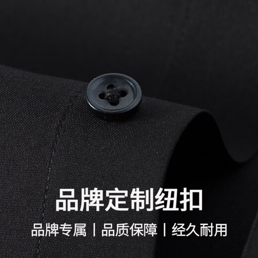 Shanshan comfortable elastic mulberry silk shirt men's long-sleeved new casual business anti-wrinkle no-iron shirt black 44