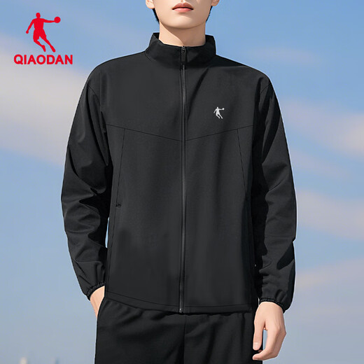 
Jordan Sports Jacket Men's Travel Mountaineering Trench Coat 2025 Autumn New Outdoor Water Splashing Standing Collar Jacket Top Men's Black L /175