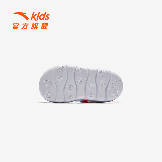 Anta children's sandals, men's and women's baby shoes, 2025 summer new breathable Velcro octopus toe and foot protection beach shoes for women, Anta white/fluorescent orange red-5 21