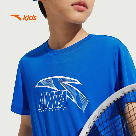 Anta-Kinder-T-Shirt für Jungen kurzärmelig schnapptrockne Kleidung 2025 Sommersport-T-Mädchen, die kurzärmelig T-Shirt für Jungen A52527116 laufen