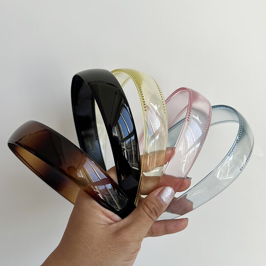 Sarah Deere Korean wide-brimmed acrylic headband, simple and versatile non-slip toothed headband, hair press, face wash and hair clip, caramel color