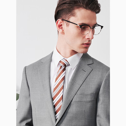 Por creaciones Cypress Pure Wool Suit Jacket for Men High-End Slim Business Single West Commuting Professe Formal Suit informal Gray 44