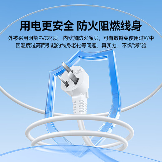 山泽 电脑电源线1.8米【国标3C认证】台式主机显示器三孔芯品字尾 电饭锅煲打印机箱通用 白色DY-3KX