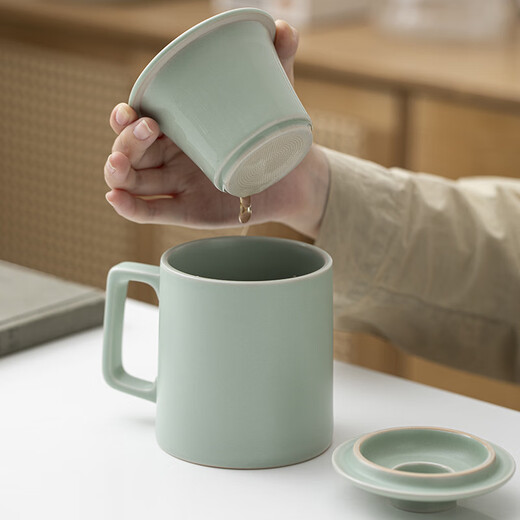 Xin Yu Li Ru kiln tea cup tea separation cup souvenir father birthday gift for men to give father and teacher retirement souvenirs