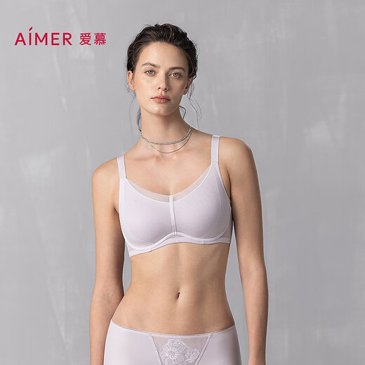 AI Meng Unterwäsche für Frauen im Frühling und im Sommer dünne, atmungsaktive große Brüste, kleiner praller und integrativer BH AM11A751 85c