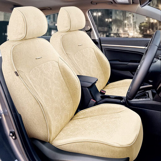 Cubiertas de asiento de automóvil personalizadas de Buwei todas las estaciones tela universal A4L Mercedes-Benz Magotan CRV Cushion Cushion Cerrado Cerrado Brown DB6172 Hilo de seda de hielo de 5 asientos