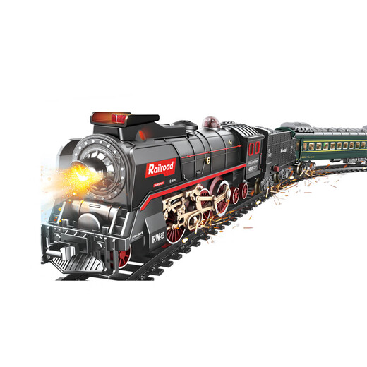 Retro Steam Train Toy with Track Simulation Stationnement de rail à grande vitesse