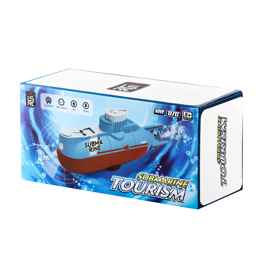 Yikong RC Fernbedienungs -U -Boot für Kinder Tauchtank Spielzeug Mini -Militärmodell Fernbedienungssimulation Blau und Rot