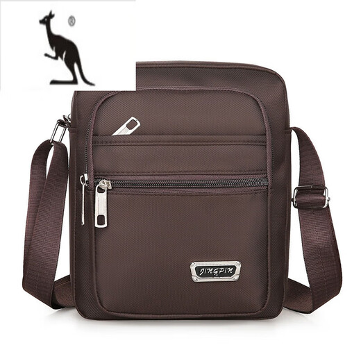 
Cool Kangaroo Light Luxury Brand Men's Bag 2025 New Casual Shoulder Bag Oxford Cloth Small Backpack Men's Crossbody Canvas Bag Handheld [Six-Lasting Upgrade]+[YZ3519 Black]