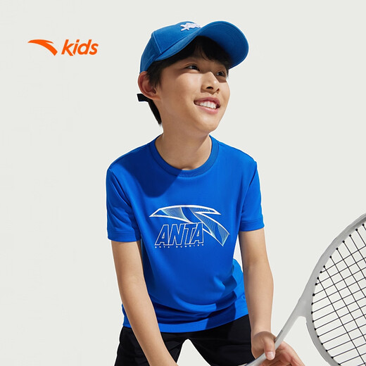 Anta-Kinder-T-Shirt für Jungen kurzärmelig schnapptrockne Kleidung 2025 Sommersport-T-Mädchen, die kurzärmelig T-Shirt für Jungen A52527116 laufen
