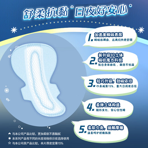 乐而雅花王超瞬吸纤巧夜用护翼型姨妈卫生巾30cm10片舒柔抗黏日夜安心
