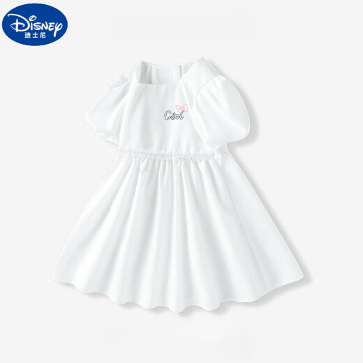 迪士尼（Disney）女童连衣裙夏季儿童方领泡泡袖A字裙2025新儿童节礼物 GBD13897X绿 110 cm身高100-110cm年龄4-5岁