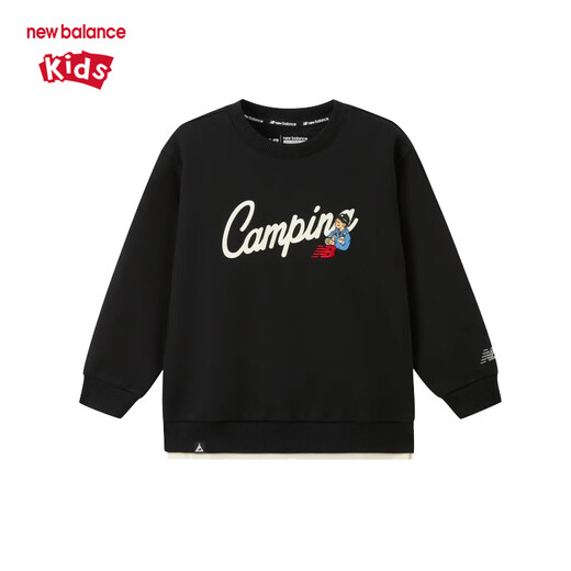
newbalance nb children's clothing 25 years spring new products for men, women and children versatile casual long-sleeved round neck pullover sweatshirt 7ZF12043 7ZF12043-IV milk white 160 cm