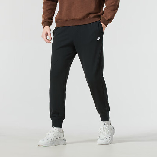 NIKE运动套装男装 25夏季新款商务休闲翻领POLO衫短袖T恤 小脚裤长裤 FN3895-010+FN3802-010 M