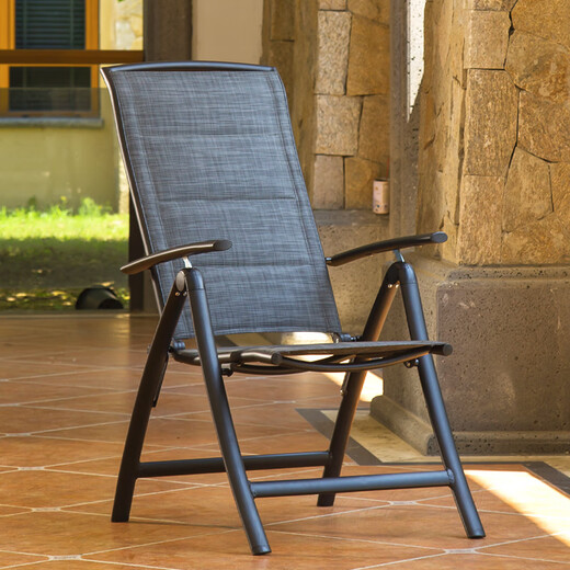 临亚（LINYA）折叠躺椅户外露营椅铝合金7档调节家用午睡椅子喜 9896夹棉款折叠椅