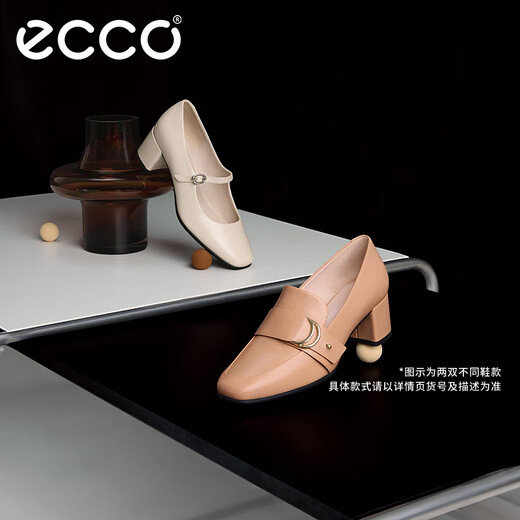 爱步（ECCO）玛丽珍鞋女鞋 2025年夏季新款倪妮同款高跟鞋浅口单鞋 型塑290963 石灰色29096301378 36