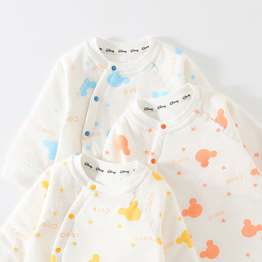 Disney Baby Kleidung 60g Neugeborene One-Wäsche-Baumwolle Vollmond Baby 100-Tage-Pyjama Frühling und Herbst gelb 66 cm