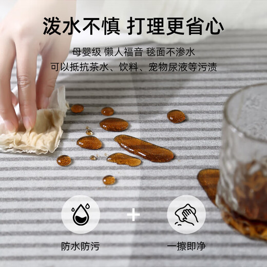 雪木萱（XUEMUXUAN）地毯客厅2024新款轻奢沙发地垫免洗可擦房间卧室家用茶几毯厚 现代15601 180*280cm(升级加厚款易打理)