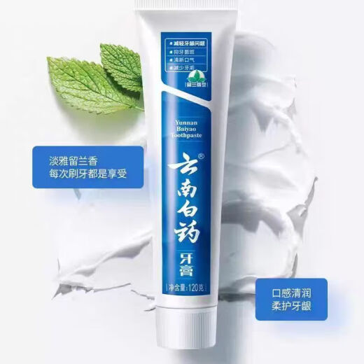 白药护龈牙膏云南白药牙膏口气清新留兰香型215g去黄牙垢减轻牙龈问题 留兰香215克2支