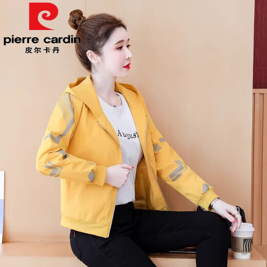 皮尔卡丹（pierre cardin）小香风短款夹克外套女2025年春秋新款休闲上衣女装春秋女士棒球服 蓝色-6636- 常规 S